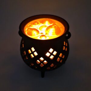 Bubbling Witches Cauldron LED Tealight Holder