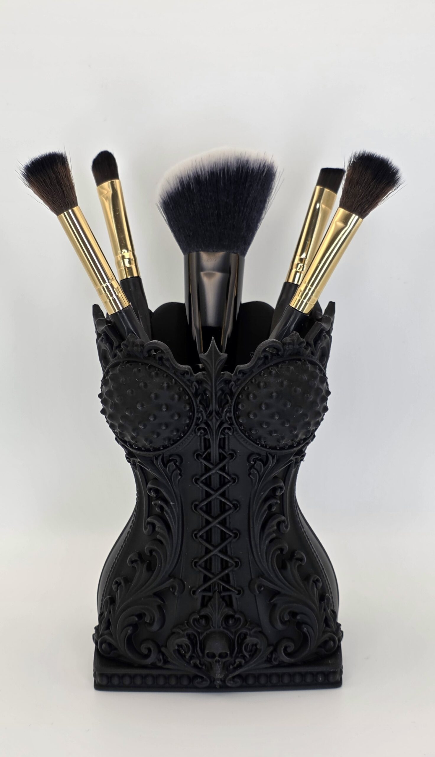 Gothic Corset Makeup Brush Holder